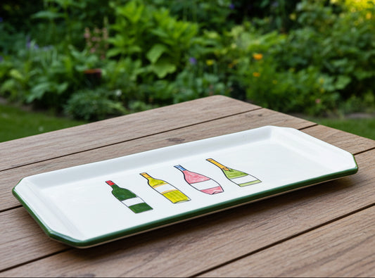 Servierplatte eckig/länglicher "Weinfreude" Teller (36 x 16cm)
