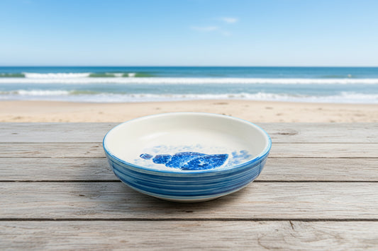 Schale "Pazifia", außen blau (Ø 27 cm, Höhe: 7 cm)