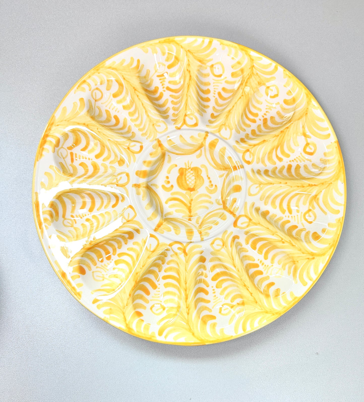 Vorspeisenteller "Blumen von Granada", gelb/weiß (Ø  31,5 cm)