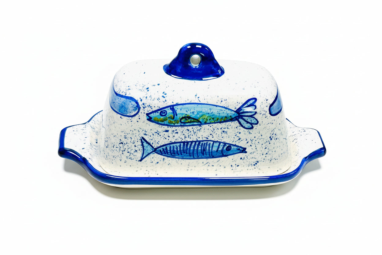 Butterdose "Sardinen" (Länge: 19,5 cm Breite: 13,5 cm Höhe: 11 cm)