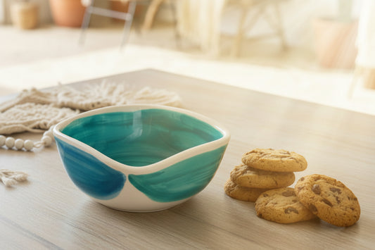 Snackschale "Azur" (Länge: 10 cm  Breite: 10 cm  Höhe: 5 cm)