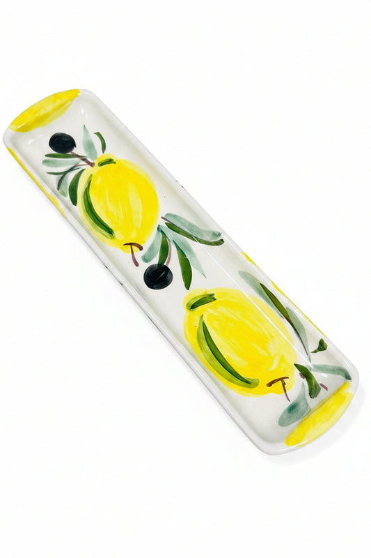 Servierplatte länglich "Zitronen" (29 cm x 7,5 cm)