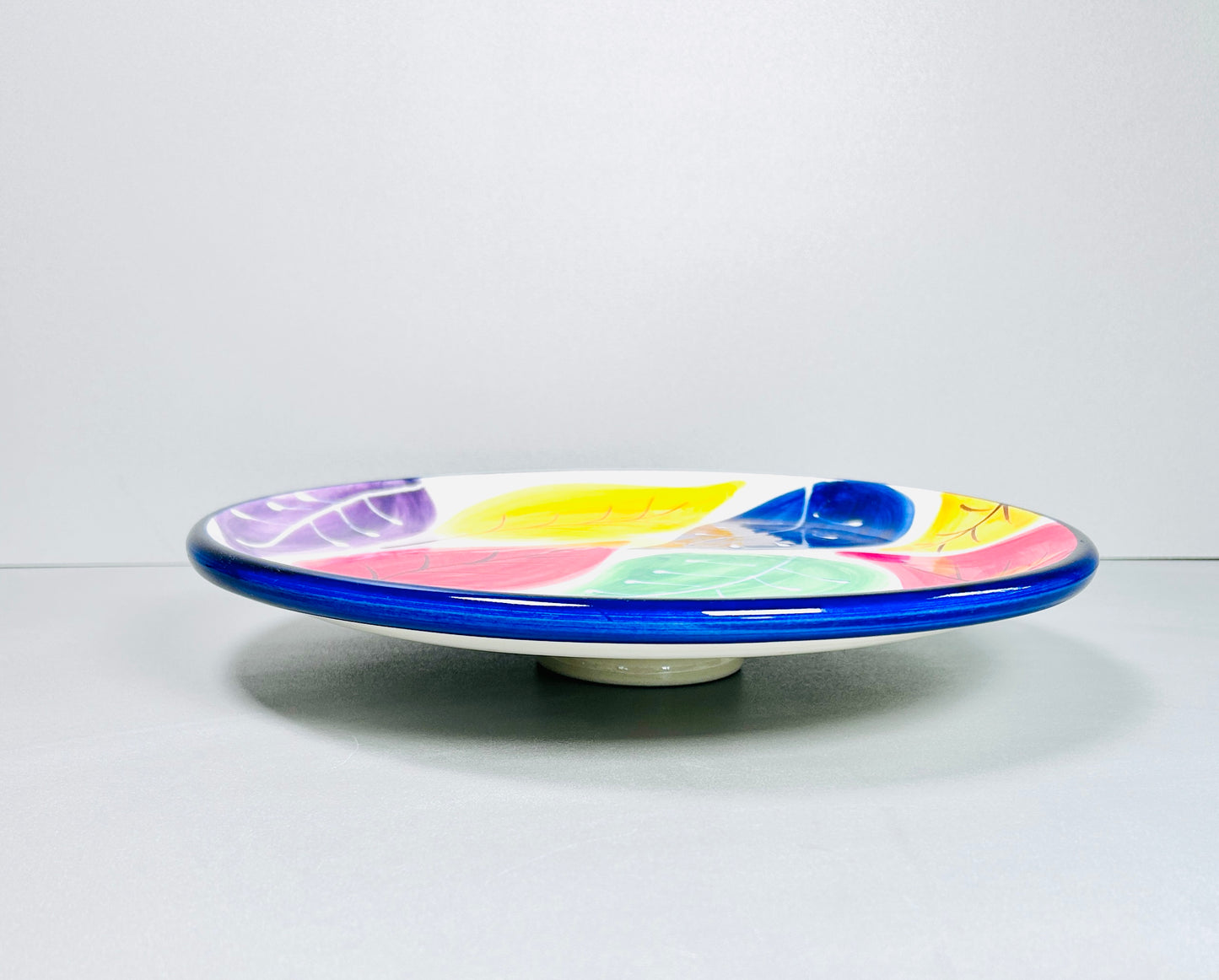 Tortenplatte mit Fuß "Blätter Spaniens" (Ø 30 cm Höhe: 6 cm)