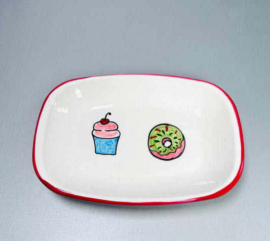 Servierteller länglich "Süß & Salzig" (24 cm x 16 cm)