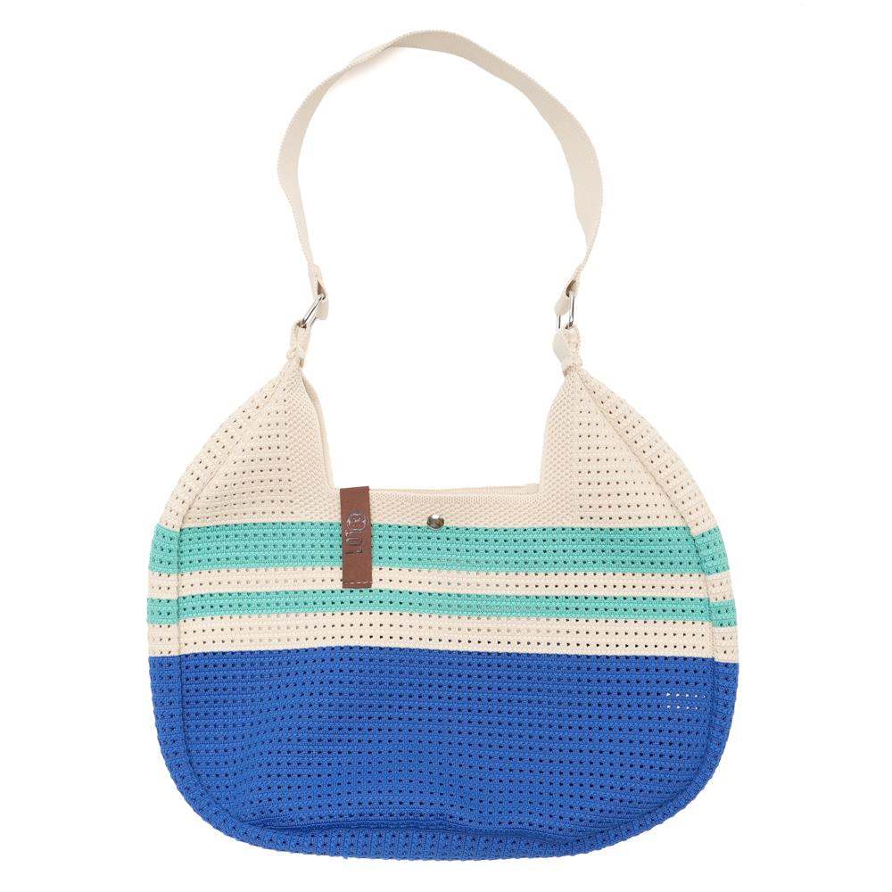 Tasche Sandy - cremeweiß - blau - grün