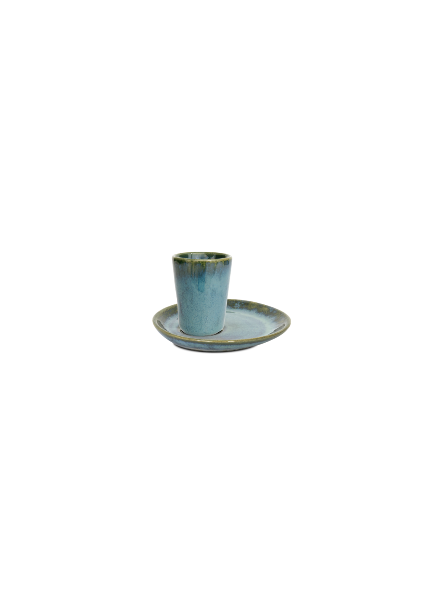 Espresso-Tassen-Set mit Untertassen Ø 5,3 x 7 cm " Amazonia green"