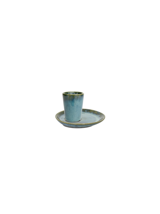Espresso-Tassen-Set mit Untertassen Ø 5,3 x 7 cm " Amazonia green"