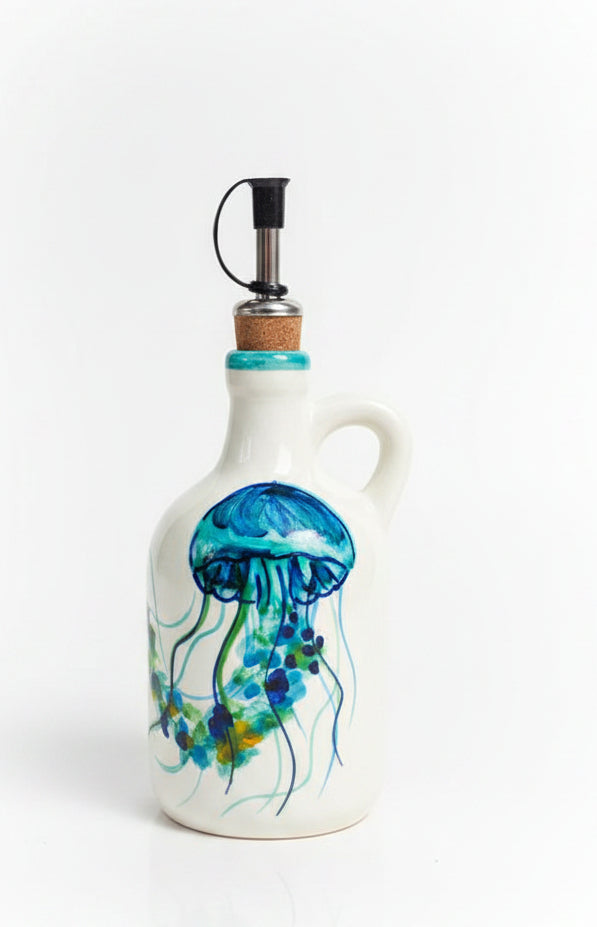 Ölflasche "Wilma die Quallenlady" ( 15 x 8 cm)