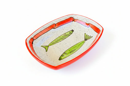 Servierschale „Sardinen" (22 x 17 x 6 cm) – Kollektion Fischfamilie