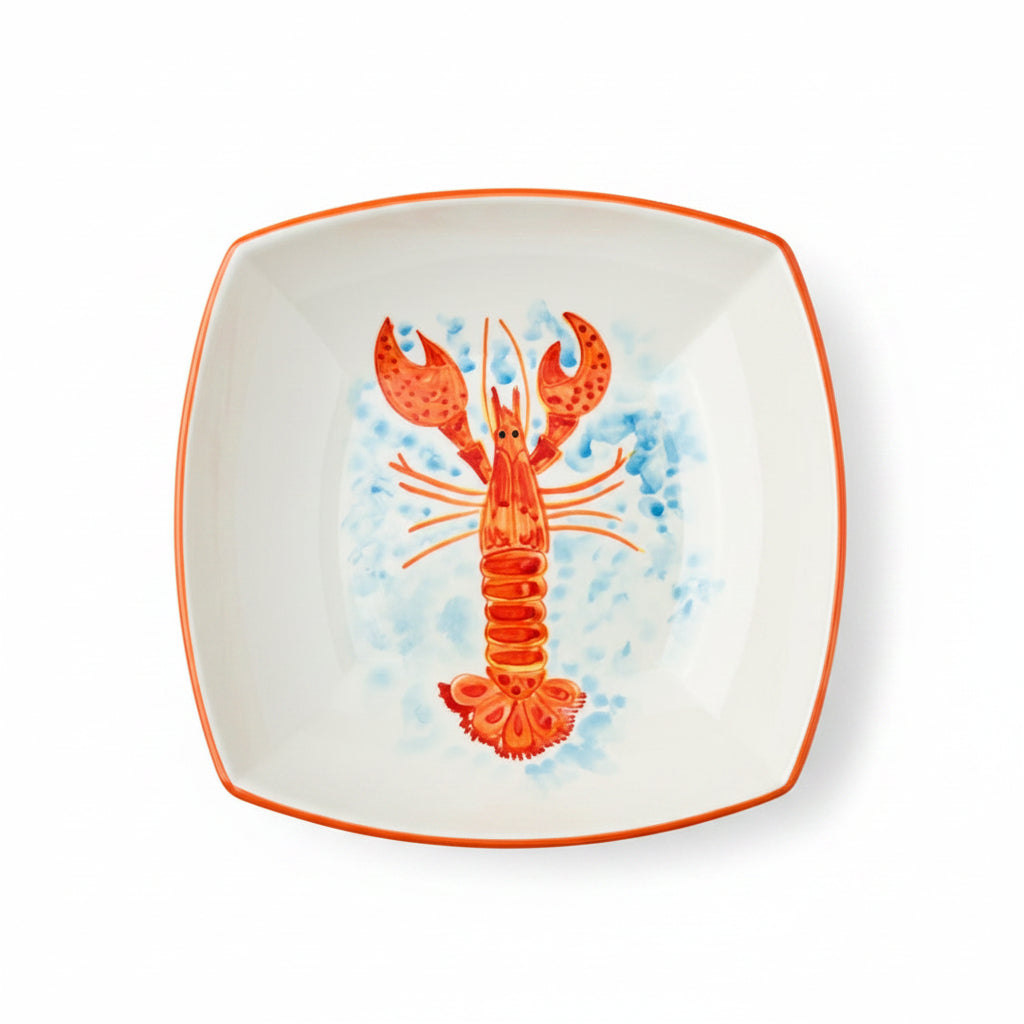 Schale "Fred der Hummer" (quadratisch 26 x 26 cm)