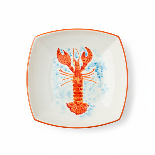Schale "Fred der Hummer" (quadratisch 26 x 26 cm)