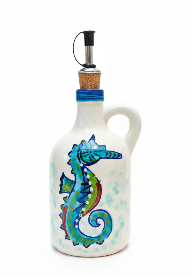 Ölflasche "Mike das Seepferdchen" ( 15 x 8 cm)