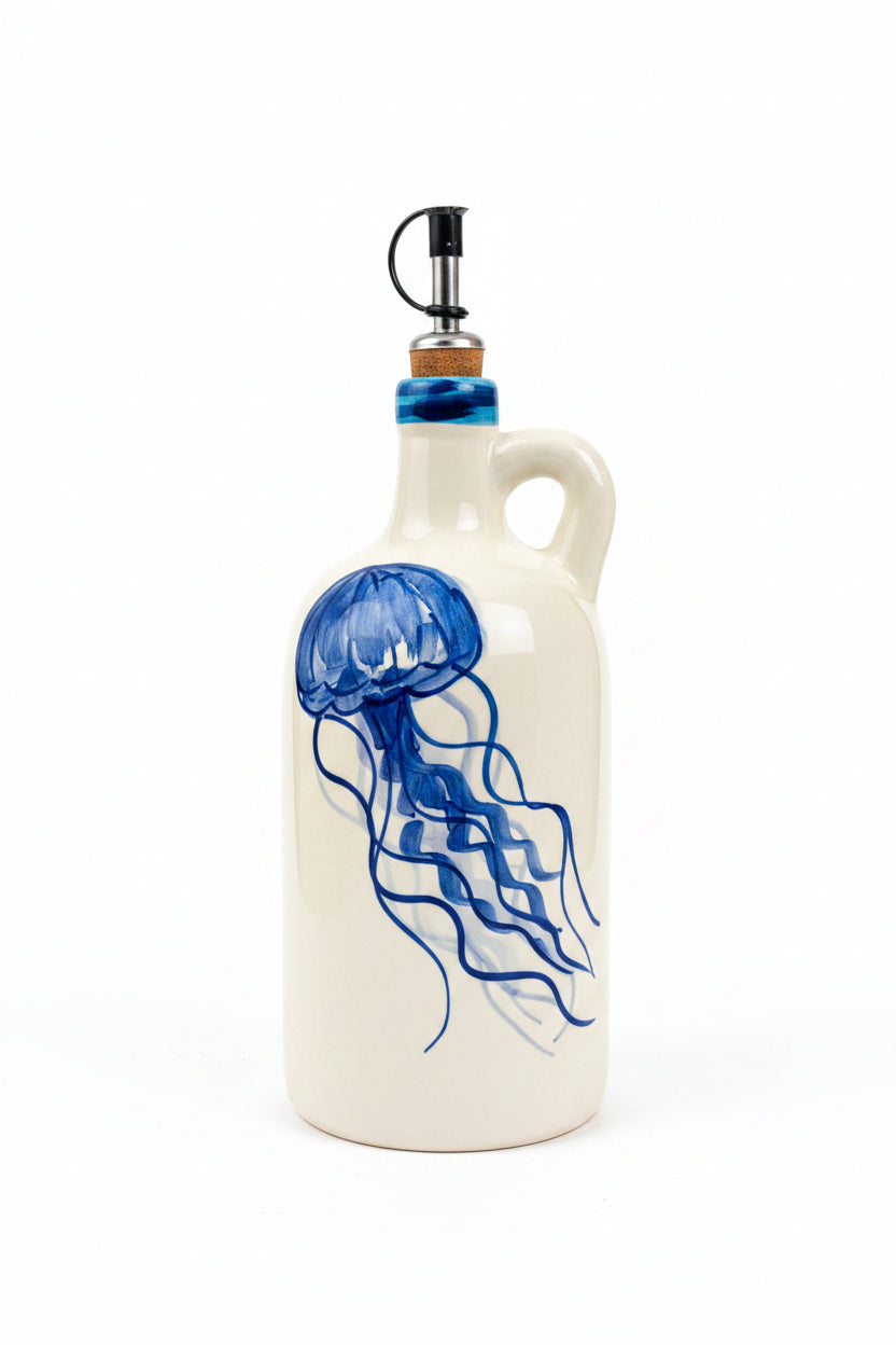 Ölflasche "Wilma die Quallenlady" (23 x 10 cm)