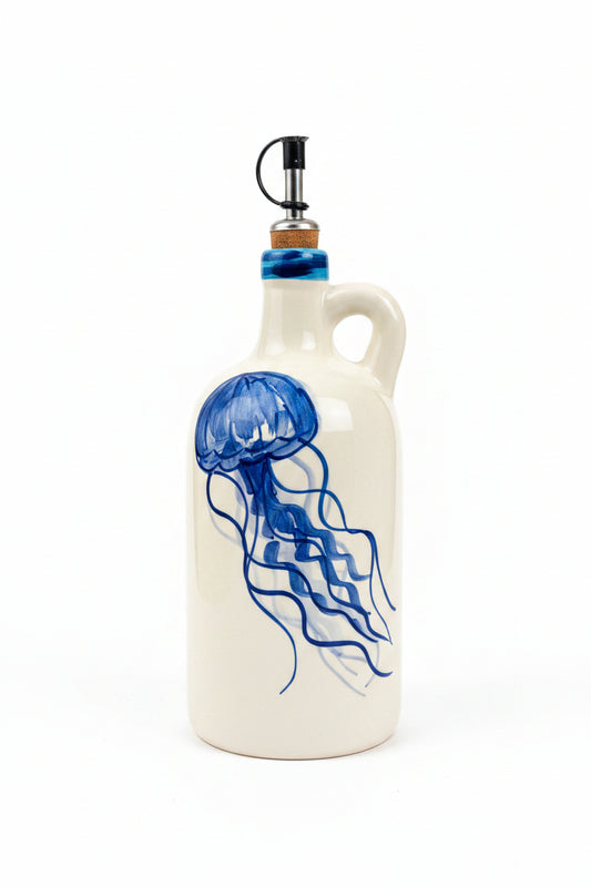 Ölflasche "Wilma die Quallenlady" (23 x 10 cm)