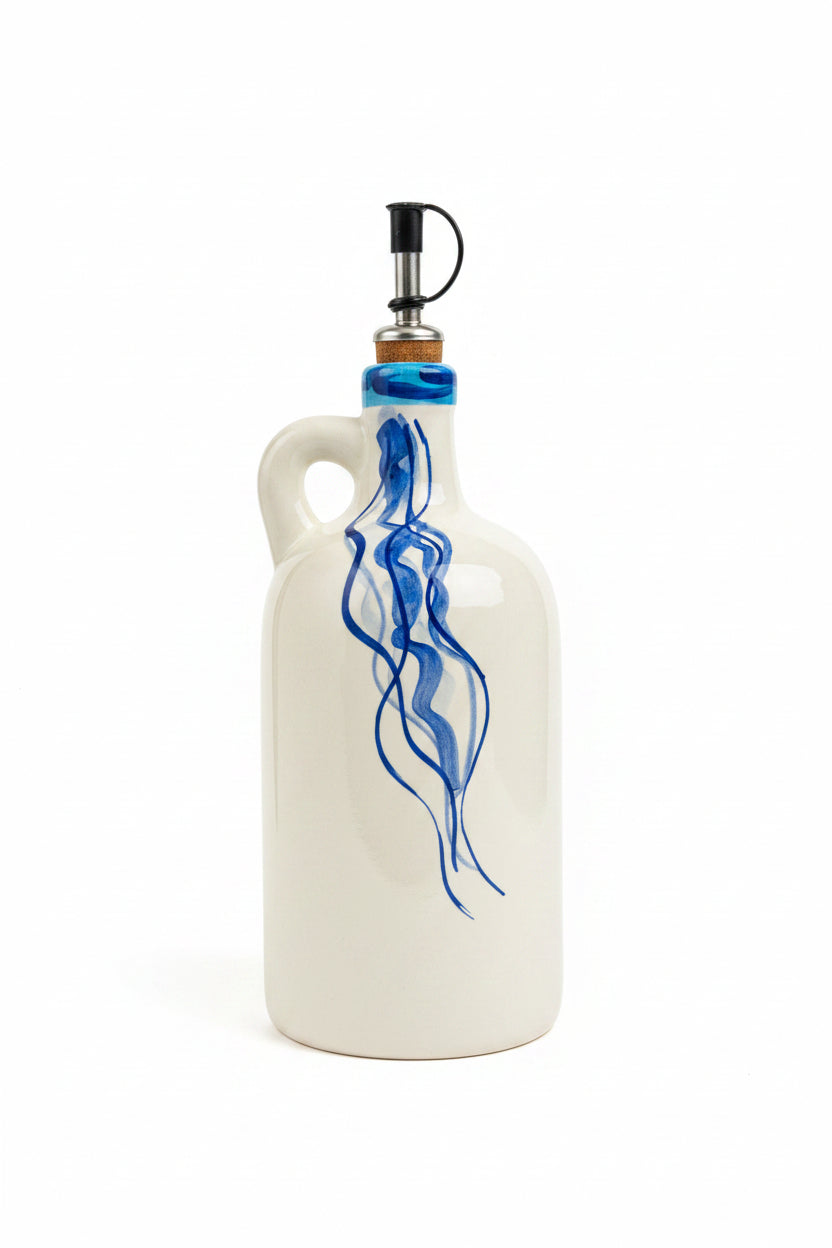 Ölflasche "Wilma die Quallenlady" (23 x 10 cm)