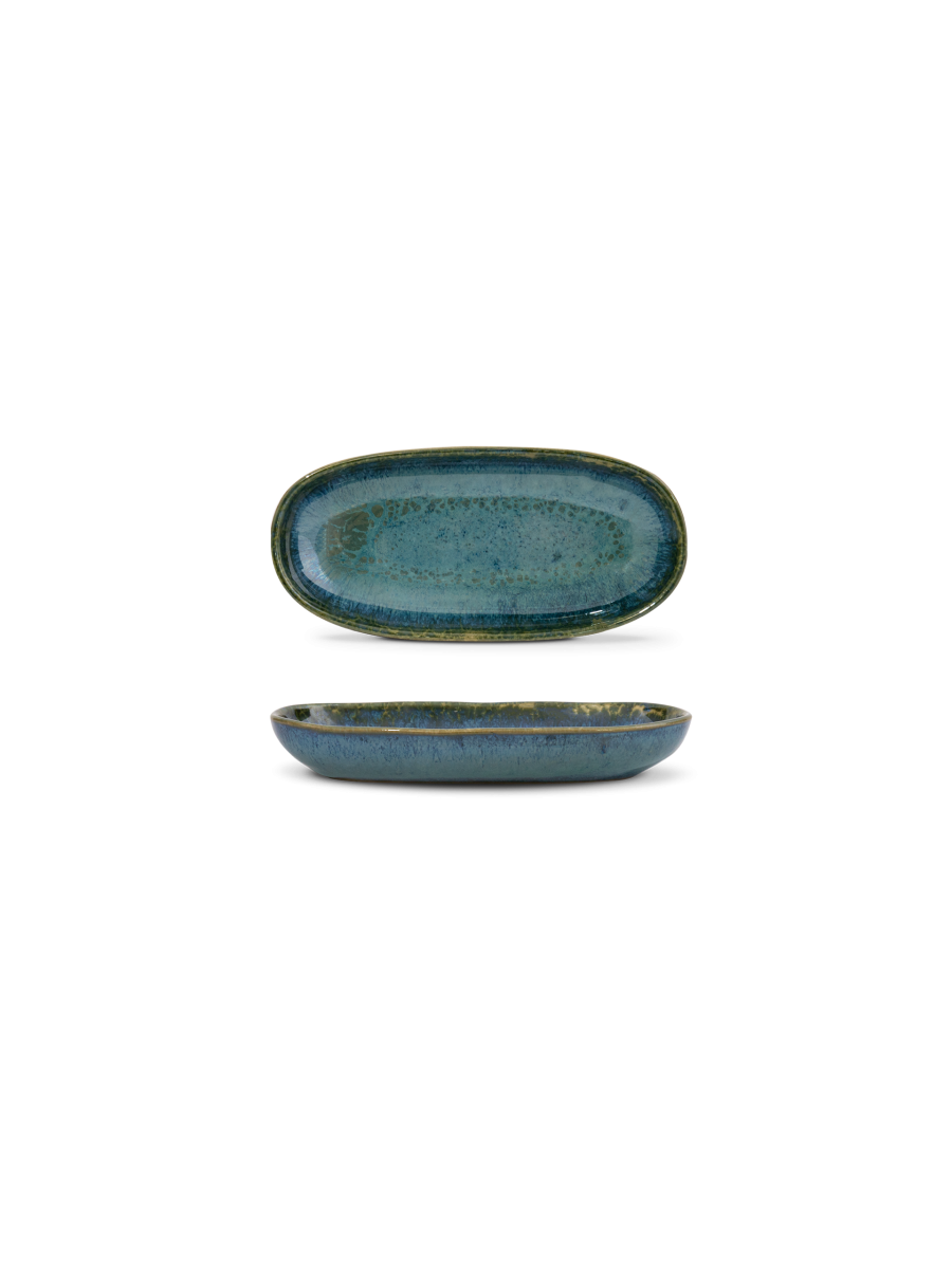 Ovale Servierplatte mini 15,5 x 7 x 2,5 cm "Amazonia green"