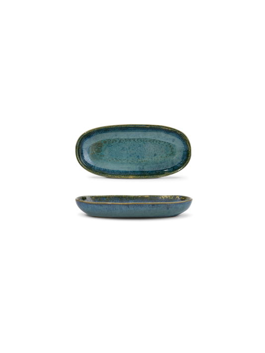 Ovale Servierplatte mini 15,5 x 7 x 2,5 cm "Amazonia green"
