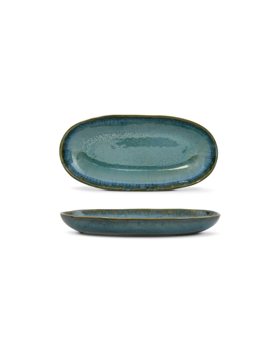 Ovale Servierplatte Small 23,5 x 12,5 x 3 cm "Amazonia green"
