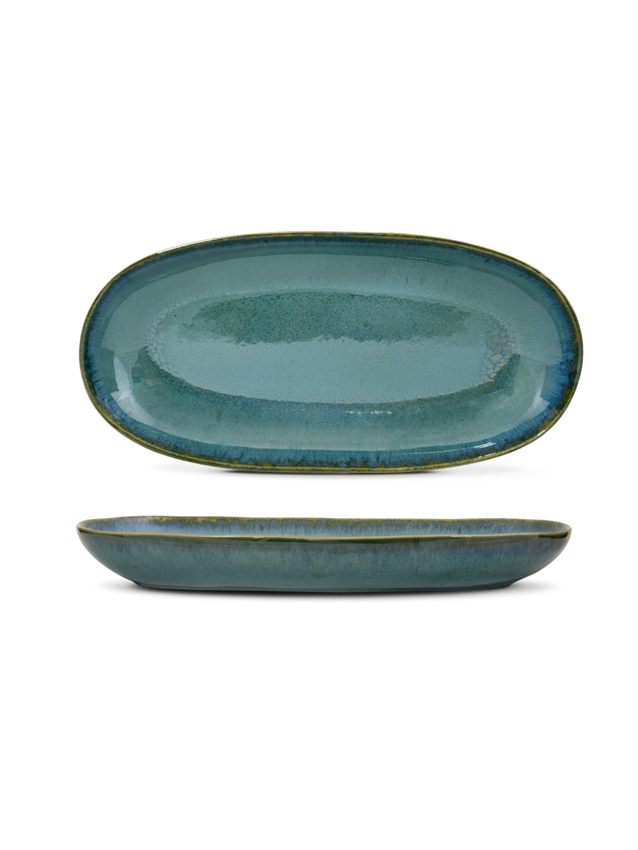 Ovale Servierplatte Medium 34 x 16 x 4 cm "Amazonia green"