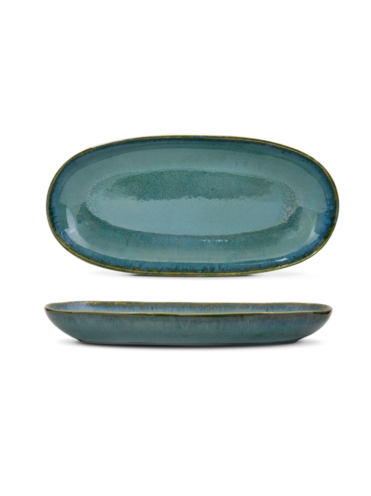 Ovale Servierplatte Medium 34 x 16 x 4 cm "Amazonia green"