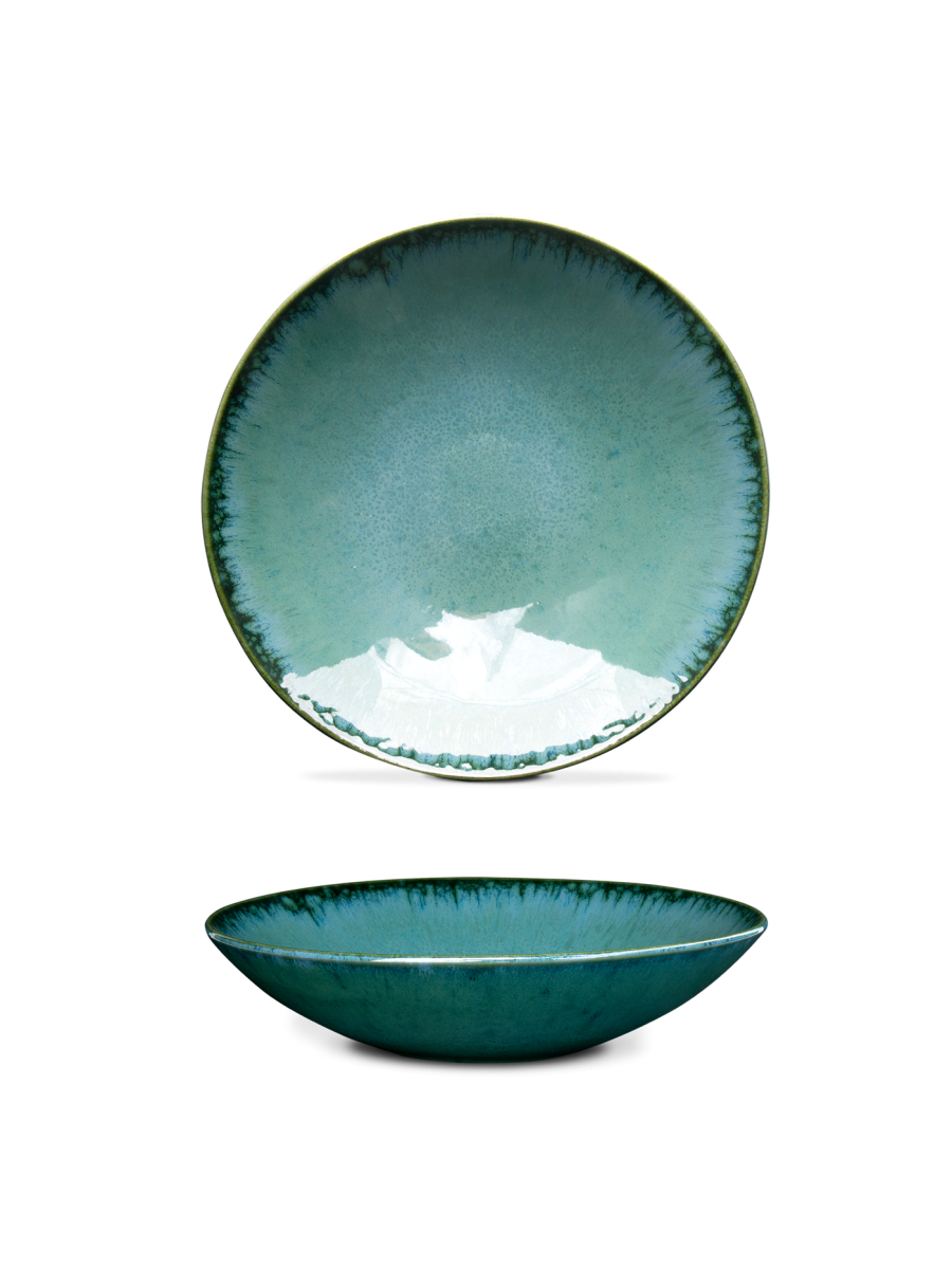 Pastateller Ø 22 x 4,5 cm "Amazonia green"